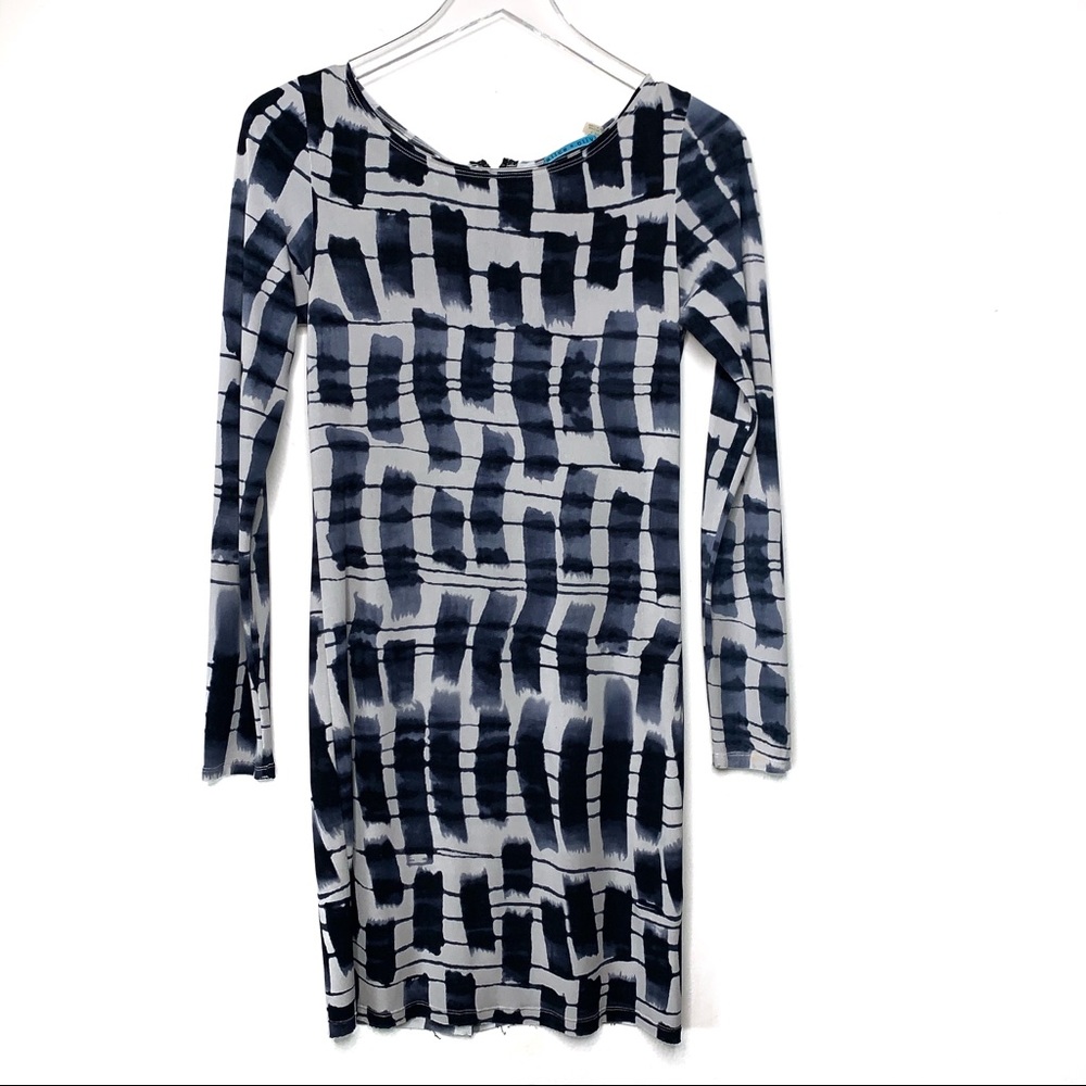 Alice + Olivia Stretch Bodycon Dress Blue Size S